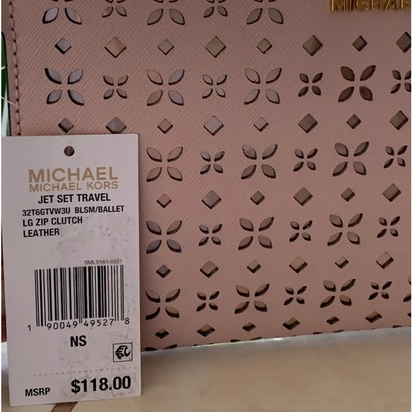 MICHAEL KORS JET SET TRAVEL LRG ZIP CLUTCH 32T6GTVW3U NEW WITH TAG - Picture 16 of 16